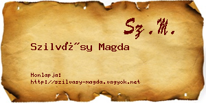 Szilvásy Magda névjegykártya